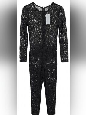 Dynamite Black Lace Long-Sleeve Jumpsuit